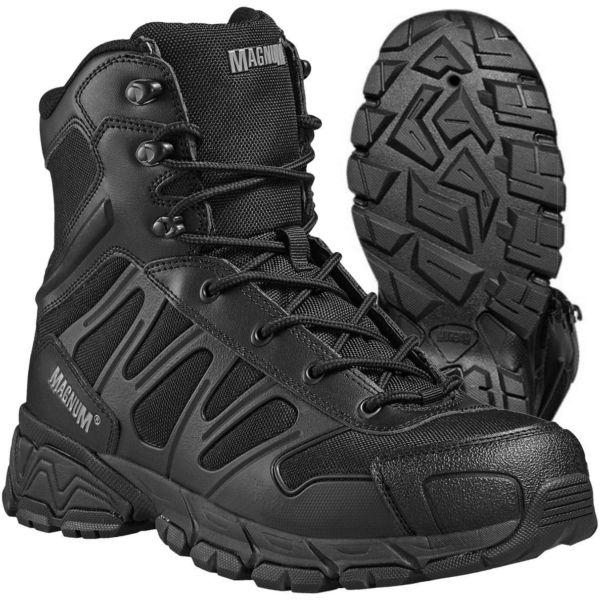 police boots leather Magnum Uniforce Black