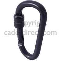 Black Carabiner Accessory Link