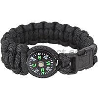 Olive Green Paracord Survival Bracelet Black