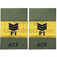 PI Sergeant Army Cadet Rank Slides, Olive Green