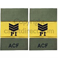 PI Sergeant Army Cadet Rank Slides, Olive Green