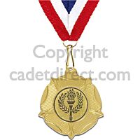 Blank Cadet Forces Gold Medal with Ribbon