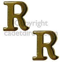 Gilt Letter R Pair