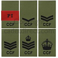 CCF Rank Slides, (CFAV Ranks) Olive Green