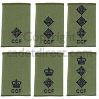 CCF Officers Rank Slides, Olive Green