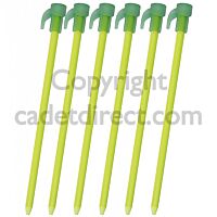 Fluorescent Tent Pegs (Pack of 6)