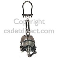 Flying Helmet Silver Keyring