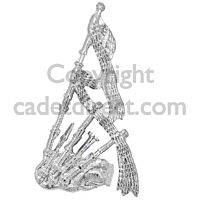 ATC Piper Arm Badge, Chrome Finish