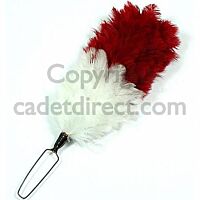 British Army RRF Feather Hackle, Red/White