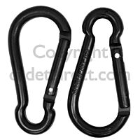 Carabiner-Style Webbing Accessory Links, Black (Pair)