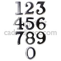 Chrome Numerals Half Inch