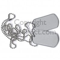 Military Dog Tag Set, Chrome