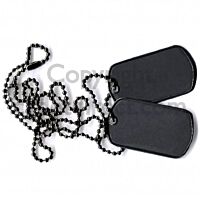 Military Dog Tag Set, Black