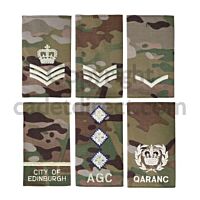 Specially Embroidered Multi-Terrain Rank Slides