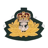 RN Officers Wire Embroidered Beret Badge Green