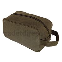 Military Travel Wash Kit Bag, Olive Green