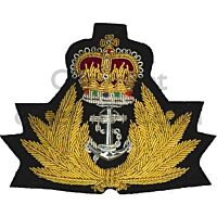 Royal Navy Wire Embroidered Officers Cap Badge