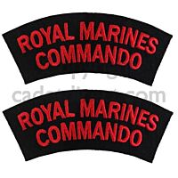 R.M. Commando Cloth Shoulder Badges, Black