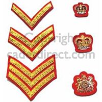 British Army Mess Dress Chevrons and Crowns