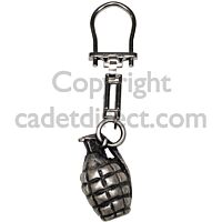 Hand Grenade Chrome Keyring