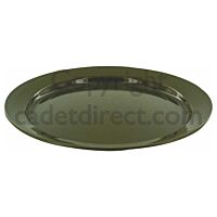 Highlander 24cm Flat Poly Plate, Olive Green