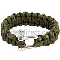 paracord survival bracelet green