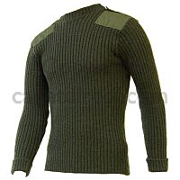 British Army Pull Over, Heavy, Olive Green, Crew Neck