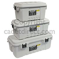 plano heavy duty storage trunk smoke grey