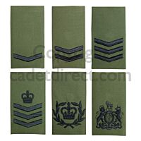 Royal Marine Rank Slides, Olive Green