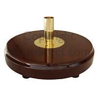 Flag Pole Holder Dark Wood