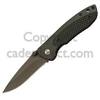 Whitby Lock Knife, Part Carbon Fibre, Black Metal Finish