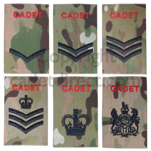 Army Cadet Force Multicam ACF Rank Slides