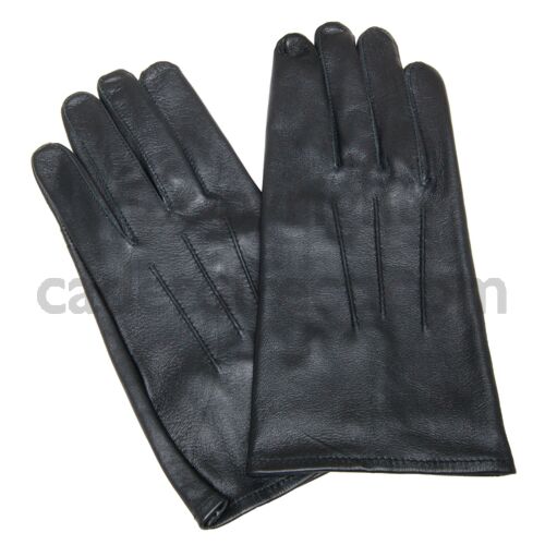 Black leather gloves on sale