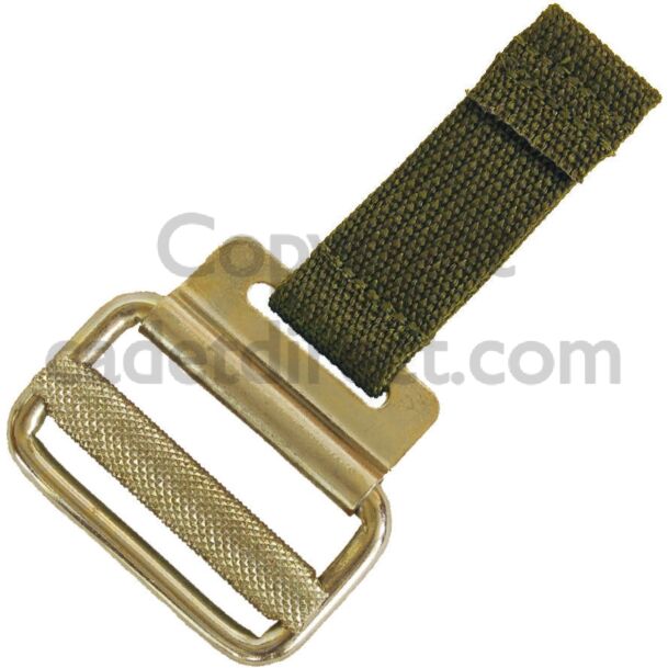 Military Roll Pin Belt Buckle with Olive Green Webbing Tab | Cadet Direct