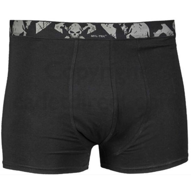 Military Boxer Shorts | Black Green Skulls | Twin Pack