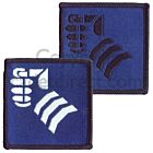 20 Armoured Brigade Arm Military Badges, White, Black and Blue