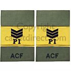 PI Sergeant Army Cadet Rank Slides, Olive Green