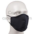 Black Face Mask, Wide Shape Polycotton Ripstop