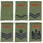 ACF/CCF Cadet Rank Slides, Olive Green