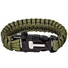 fire starting paracord bracelet olive green