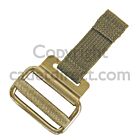 Chrome Roll Pin Belt Buckle MTP Light Olive Tab