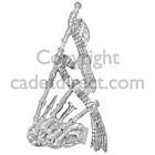 ATC Piper Arm Badge, Chrome Finish