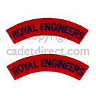 Royal Engineers Cloth (Red) Shoulder Titles 