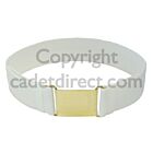 White Courlene Belt with Brass Plate & Catch