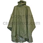 Olive Green Hooded Ripstop Poncho, Brand New