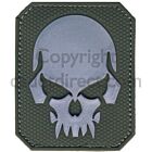 3D Skull Patch Velcro Olive Green