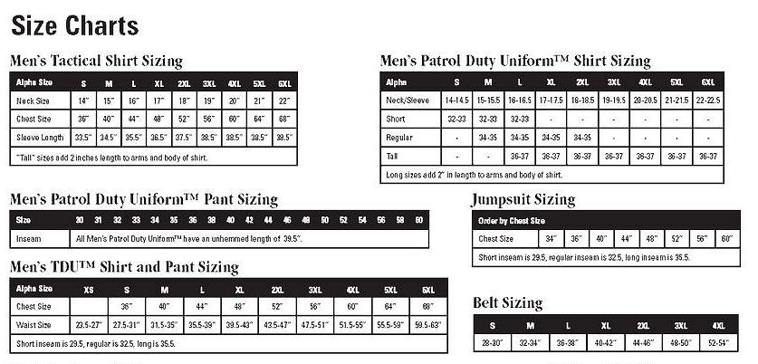 Army Patrol Cap Size Chart