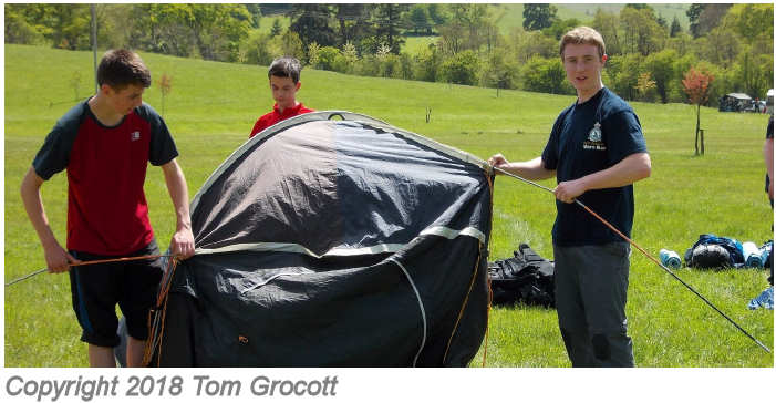 air cadets pitching tents