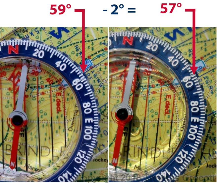 Subtracting the Grid Magnetic Angle