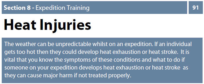 heat injuries